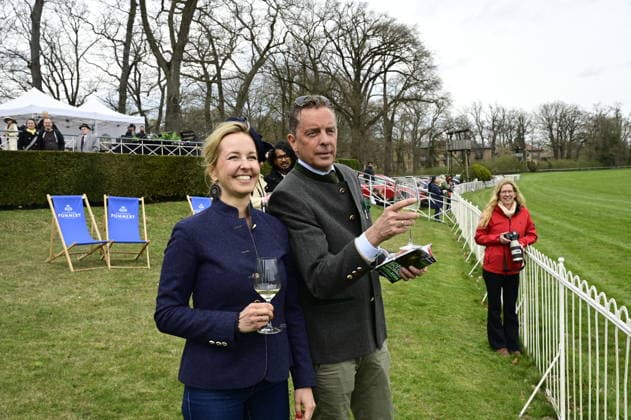 Patrick Graf von Faber-Castell und Ehefrau Sandra-Sophie Gräfin von Faber-Castell bei der Großen Saisoneröffnung 2026 auf der Rennbahn Hoppegarten. Berlin, 05.04.2026 Copyright: xMatthiasxWehnertx