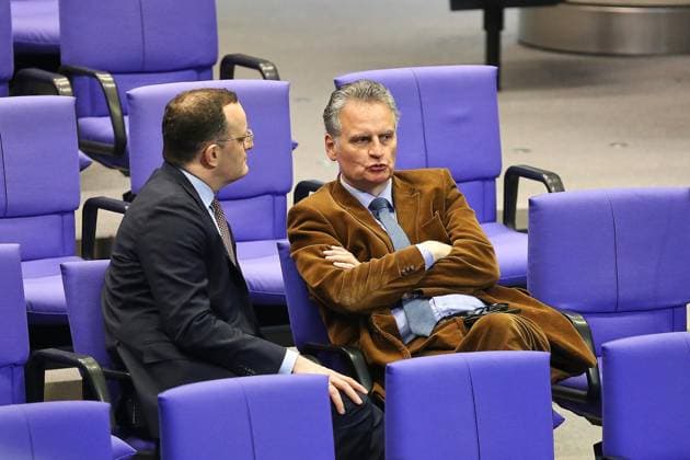 Berlin, Deutschland, 20.03.2026: Deutscher Bundestag: 66. Bundestagssitzung: Jens Spahn und Günter Krings, beide CDU *** Berlin, Germany, 20 03 2026 German Bundestag 66 Bundestag session Jens Spahn and Günter Krings, both CDU Copyright: xdtsxNachrichtenagenturx dts_112197