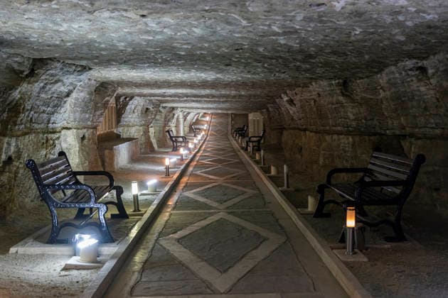 Exploring the salt hospital of Nakhchivan and its unique underground passageways in Azerbaijan Copyright: MichaelxRunkel 1184-14944 Editorial Use Only