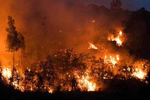 News Bilder des Tages #2 Forest fire near the National Airport of Vigo Peinador View of the forest fire in the Galleiro mountain, on April 6, 2026, in Ribadetea, Ponteareas, Pontevedra, Galicia Spain The Galleiro mountain fire started at 14 47 hours in the parish of Ribadetea, in the municipality of Ponteareas According to the Consellería do Medio Rural, three airplanes, two helicopters, fifteen brigades, seven motor-pumps, ten agents, a shovel and a technician are operating in the area 06 APRIL 2026 Elena Ferná Ribadetea, Ponteareas, Pontevedr Ribadetea, Ponteareas, Pontevedr Spain  Copyright: xElenaxFernandezx 7419221