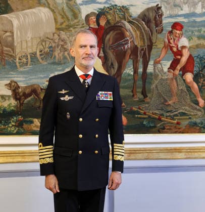 The King receives major generals and vice admirals King Felipe VI receives in audience a group of major generals and vice admirals, at the Royal Palace of El Pardo, on April 7, 2026, in Madrid Spain The audience is part of the recognition of the general officers who are taking on new responsibilities at the head of operational and support structures of the Armed Forces 07 APRIL 2026 Marta Ferná Madrid Madrid Madrid Spain  Copyright: xMartaxFernandezx 7419720