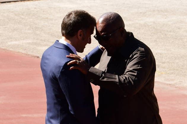 John Dramani Mahama, President of Ghana, and his French counterpart, Emmanuel Macron E Macron, President of the French Republic, will chair the high-level sequence of the One Health Summit in Lyon, on April 7, 2026. On this occasion, he will take part in a meeting on global health architecture and a Summit, bringing together all the major international players relevant to the implementation of the One Health approach  Copyright: xRomainxDoucelinx xBestimagexRomainxDoucelinx xBestimagex