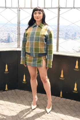 NEW YORK, NY- APRIL 7: Rowan Blanchard pictured as the cast of Hulu™s The Testaments to Visit the Empire State Building Ahead of April 8 Premiere on April 7, 2026 in New York City. Copyright: xmpi099 MediaPunchx