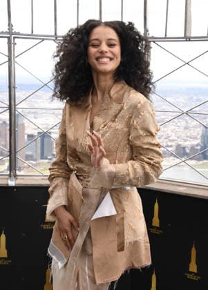 NEW YORK, NY- APRIL 7: Chase Infiniti pictured as the cast of Hulu™s The Testaments to Visit the Empire State Building Ahead of April 8 Premiere on April 7, 2026 in New York City. Copyright: xmpi099 MediaPunchx