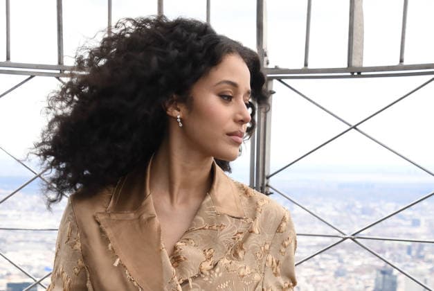 NEW YORK, NY- APRIL 7: Chase Infiniti pictured as the cast of Hulu™s The Testaments to Visit the Empire State Building Ahead of April 8 Premiere on April 7, 2026 in New York City. Copyright: xmpi099 MediaPunchx