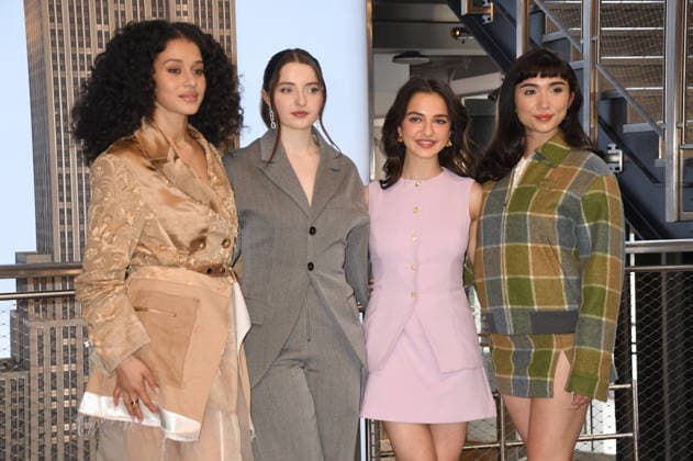 Cast of Hulu™s The Testaments visit the Empire State Building NEW YORK, NY- APRIL 7: Chase Infiniti. Lucy Halliday, Mattea Conforti and Rowan Blanchard pictured as the cast of Hulu™s The Testaments to Visit the Empire State Building Ahead of April 8 Premiere on April 7, 2026 in New York City. Credit: John Fycke AdMedia New York City New York USA EDITORIAL USE ONLY  Copyright: xx JohnxFycke AdMediax admphotostwo980571