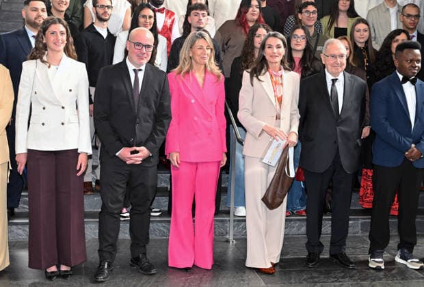 Queen Letizia presides over the ceremony for the 10th anniversary of the Young Talent and Young Talent Mobility Program The Government Delegate of Madrid, Francisco Martín, the Minister of Labor, Yolanda Díaz, and Queen Letizia during the ceremony for the 10th anniversary of the Young Talent and Young Talent Mobility Program at the Spanish Chamber of Commerce, on April 8, 2026, in Madrid Spain FAMOSOSOS TALENT REINA José Madrid Madrid Madrid Spain  Copyright: xJosÃ xOlivax 7422645