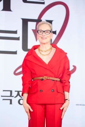 Meryl Streep, Apr 8, 2026 : Actress Meryl Streep at a press conference for the comedy drama film The Devil Wears Prada 2 in Seoul, South Korea.  aflo_326274586