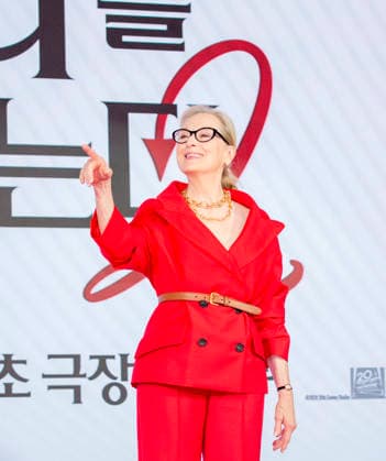 Meryl Streep, Apr 8, 2026 : Actress Meryl Streep at a press conference for the comedy drama film The Devil Wears Prada 2 in Seoul, South Korea.  aflo_326274634