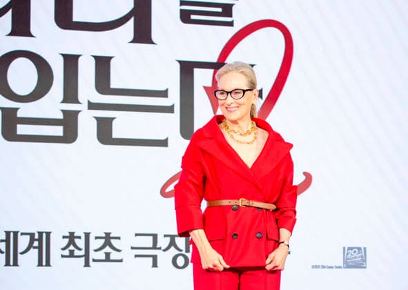 Meryl Streep, Apr 8, 2026 : Actress Meryl Streep at a press conference for the comedy drama film The Devil Wears Prada 2 in Seoul, South Korea.  aflo_326274683