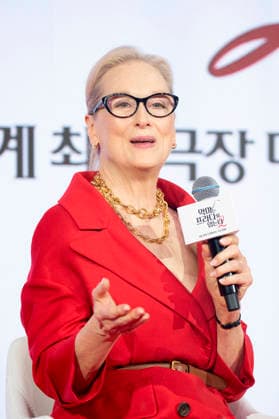 Meryl Streep, Apr 8, 2026 : Actress Meryl Streep at a press conference for the comedy drama film The Devil Wears Prada 2 in Seoul, South Korea.  aflo_326274765