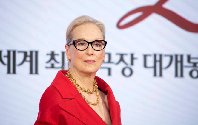 Meryl Streep, Apr 8, 2026 : Actress Meryl Streep at a press conference for the comedy drama film The Devil Wears Prada 2 in Seoul, South Korea.  aflo_326275179