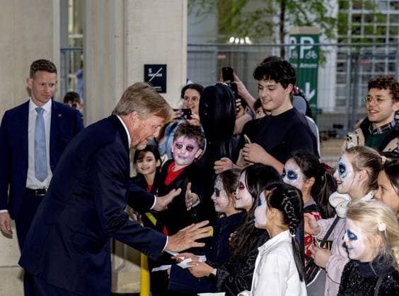 Den Haag, The Netherlands, 2026-04-08 18:31:44 THE HAGUE, 08-04-2026, Royal Conservatory. King Willem Alexander and Queen Maxima attend the anniversary performance celebrating the 200th anniversary of the Royal Conservatory in The Hague. During the evening, they also speak with teachers and students, and afterwards they meet involved students and artists. PHOTO: NLBeeld POOL Albert Nieboer Credit: NL Beeld Patrick van Emst  Copyright: xx x