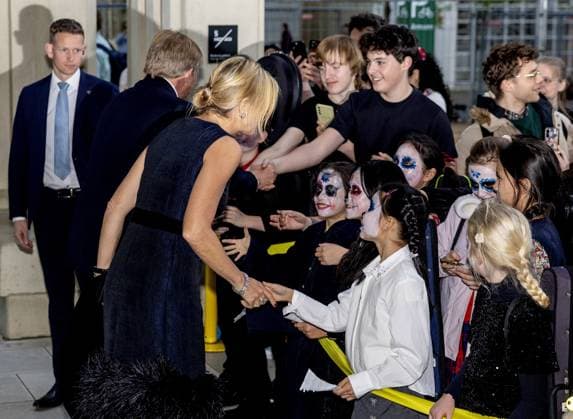 Den Haag, The Netherlands, 2026-04-08 18:31:48 THE HAGUE, 08-04-2026, Royal Conservatory. King Willem Alexander and Queen Maxima attend the anniversary performance celebrating the 200th anniversary of the Royal Conservatory in The Hague. During the evening, they also speak with teachers and students, and afterwards they meet involved students and artists. PHOTO: NLBeeld POOL Albert Nieboer Credit: NL Beeld Patrick van Emst  Copyright: xx x