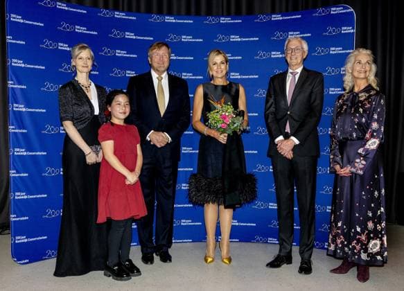 Den Haag, The Netherlands, 2026-04-08 18:33:38 THE HAGUE, 08-04-2026, Royal Conservatory. King Willem Alexander and Queen Maxima attend the anniversary performance celebrating the 200th anniversary of the Royal Conservatory in The Hague. During the evening, they also speak with teachers and students, and afterwards they meet involved students and artists. PHOTO: NLBeeld POOL Albert Nieboer Credit: NL Beeld Patrick van Emst  Copyright: xx x