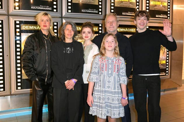 Susanne Wolff, Margarita Breitkreiz, Luca Brüggemann, Merle Staacken, Wolfram Koch und Lennox Halm bei der Premiere des Kinofilms Missing*Link im Rahmen der radioeins Reihe Der schöne Mittwoch im Kino in der KulturBrauerei. Berlin, 08.04.2026