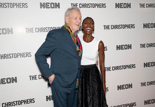 April 8, 2026, New York, New York, USA: SIR IAN MCKELLEN and MICHAELA COEL attend The Christophers premiere at Metrograph in New York. 8 April 2026 New York USA  - ZUMAa265 20260408_zep_a265_027 Copyright: xEricxAcquayex