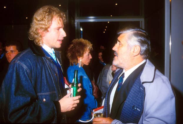 Thomas Gottschalk und Mario Adorf, Partybild, Moderator, Schauspieler Mario Adorf ist am 8.4.2026 im Alter von 95 Jahren gestorben *** Thomas Gottschalk and Mario Adorf, party picture, presenter, actor Mario Adorf died on 8 4 2026 at the age of 95 