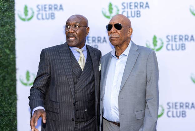 April 8, 2026, Los Angeles, California, USA: American Movie Star MORGAN FREEMAN, 88, and SinnerÃ¢â‚¬â ¢s Actor DELROY LINDO, 73, pose together on the Red Carpet at the Skirball Cultural Center in Los Angeles, California before the Sierra Club TrailblazerÃ¢â‚¬â ¢s Ball. FREEMAN will receive the Sierra ClubÃ¢â‚¬â ¢s Visionary Award for his support of the environment. Los Angeles USA  - ZUMAk144 20260408_znp_k144_076 Copyright: xAmyxKatzx