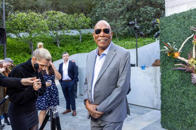 April 8, 2026, Los Angeles, California, USA: American Movie Star MORGAN FREEMAN, 88, interviews on the Red Carpet at the Skirball Cultural Center in Los Angeles, California, before the Sierra Club TrailblazerÃ¢â‚¬â ¢s Ball. FREEMAN will receive the Sierra ClubÃ¢â‚¬â ¢s Visionary Award for his support of the environment. Los Angeles USA  - ZUMAk144 20260408_znp_k144_056 Copyright: xAmyxKatzx