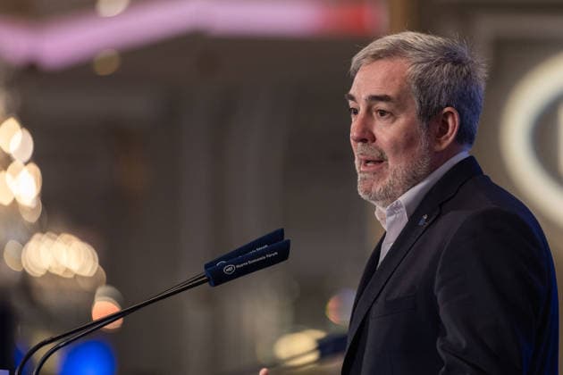 April 9, 2026, Madrid, Madrid, SPAIN: The United States is breaking the rules of the post-WW2 world, said FERNANDO CLAVIJO BATLLE, President of the Canary Islands Community, in Madrid. Madrid SPAIN - ZUMAl221 20260409_zip_l221_014 Copyright: xIgnacioxLopezxIsasmendix