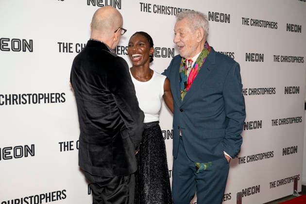 April 8, 2026, New York, New York, USA: STEVEN SODERBERGH, MICHAELA COEL and SIR IAN MCKELLEN attend The Christophers premiere at Metrograph in New York. 8 April 2026 New York USA  - ZUMAa265 20260408_zep_a265_051 Copyright: xEricxAcquayex