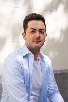 Producer Michiel Dhont poses for the photographer after a press conference on the 2026 Festival de Cannes film festival, Thursday 09 April 2026 in Brussels. The film Coward by Belgian director Dhont is selected for the Palme d Or competition. MARIUS BURGELMAN  MariusxBurgelman 170288661