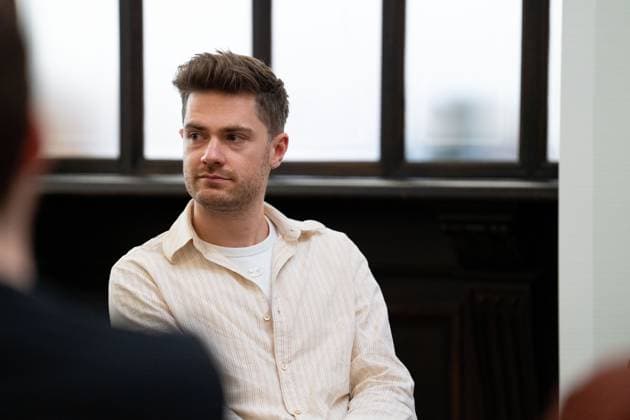 Belgian Director Lukas Dhont pictured during a press conference on the 2026 Festival de Cannes film festival, Thursday 09 April 2026 in Brussels. The film Coward by Belgian director Dhont is selected for the Palme d Or competition. MARIUS BURGELMAN  MariusxBurgelman 170288723