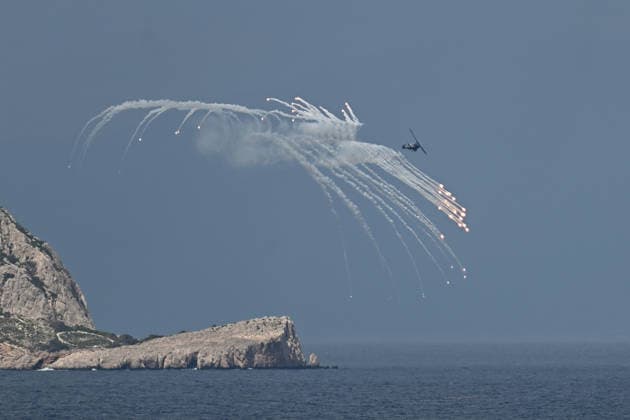 The Blue Homeland-2026 exercise concludes with live-fire drills ANTALYA, TURKIYE - APRIL 09: Turkish military helicopter takes part in the live-fire phase on the final day of the Blue Homeland-2026 (Mavi Vatan) tactical exercise in the Eastern Mediterranean, in Antalya, Turkiye, on April 9, 2026. The extensive drills, also conducted across the Black Sea and the Aegean Sea, involved 120 ships, 50 aircraft, and 15,000 personnel to enhance the operational readiness and coordination of the Turkish Armed Forces. Orhan Cicek Anadolu Antalya Turkey. Editorial use only. Please get in touch for any other usage.  Copyright: x2026xAnadoluxOrhanxCicekx
