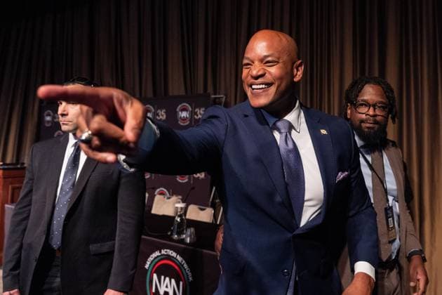 April 9, 2026, Bronx, New York, USA: Governor of Maryland Wes Moore greets people after conversation with Reverend Al Sharpton at NAN Convention Day 2 celebrating 35th anniversary of National Action Network at Sheraton in New York, NY on April 9, 2026. Bronx USA  - ZUMAr339 20260409_znp_r339_052 Copyright: xLevxRadinx