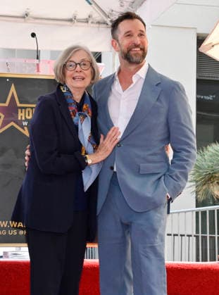 American actor, director and writer Noah Wylle is joined his mother Majorie Speer during an unveiling ceremony honoring him with the 2,840th star on the Hollywood Walk of Fame in Los Angeles on Thursday, April 9, 2026.  LAP20260409924 JIMxRUYMEN