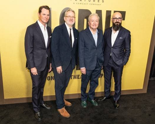 April 9, 2026, Bronx, New York, USA: Jason Cassidy, Morgan Neville, Lorne Michaels and Peter Kujawski attend Focus Features premiere of Lorne at Alice Tully Hall in New York, NY on April 9, 2026. Bronx USA - ZUMAr339 20260409_znp_r339_184 Copyright: xLevxRadinx