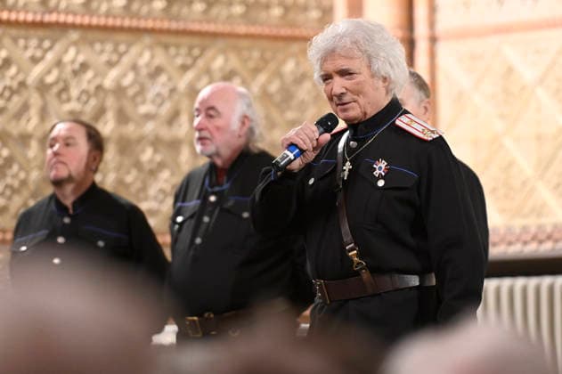 Peter Orloff & der Schwarzmeer Kosaken Chor live bei einem Konzert ihrer Abschiedstournee in der Lutherkirche. Görlitz, 09.04.2026