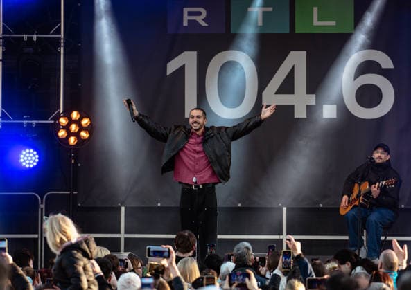 09.04.2026, xlkax, Entertainment, Stars for Free on Tour v.l. Boki von ClockClock während seines Auftritts bei Stars for Free on Tour, präsentiert von Eurowings, am 09. April 2026 in Oranienburg. Oranienburg