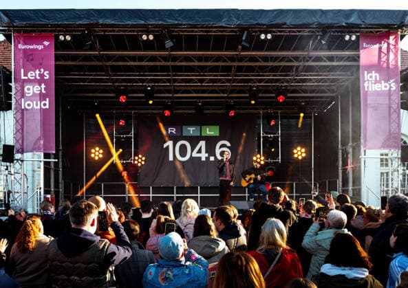09.04.2026, xlkax, Entertainment, Stars for Free on Tour v.l. Boki von ClockClock während seines Auftritts bei Stars for Free on Tour, präsentiert von Eurowings, am 09. April 2026 in Oranienburg. Oranienburg