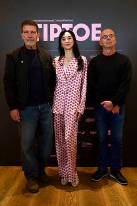 Inauguration Soho International Dance Festival TIP TOE The president of the Soho CaixaBank Theater Antonio Banderas i the dancer and director of Soho International Dance Festival TIP TOE, Lucía Lacarra c and the director of the French company Malandain Ballet Biarritz, Thierry Malandain d at the photocall at the inauguration of the Soho International Dance Festival TIP TOE A 10 April 2026, in Malaga Andalusia, Spain Four leading international dance companies will participate in the first edition of the Soho International Dance Festival TIP TOE, which will take place at the Soho CaixaBank Theater For ten days in April, Malaga will be filled with dance, movement and artistic expression 10 APRIL 2026 Á Malaga Andalucia Malaga Andalucia Espana  Copyright: xÃlexxZeax 7428794