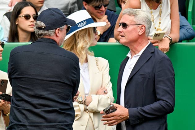 David Coulthard and his partner Sigrid Silversand during the sixth day of the Rolex Monte Carlo Masters at the Monte Carlo Country Club in Monaco, on April 10, 2026 Bruno Bebert Bestimage David Coulthard and his partner Sigrid Silversand during the sixth day of the Rolex Monte Carlo Masters at the Monte Carlo Country Club in Monaco, on April 10, 2026 Monte Carlo Monaco Copyright: xBrunoxBebertx xBestimagexBrunoxBebertx xBestimagex