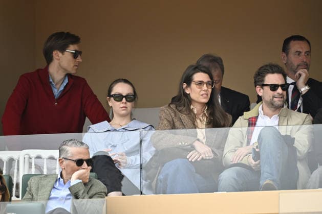 Entertainment Bilder des Tages CELEBRITES : Tennis - Monte Carlo Rolex Masters 2026 - ATP - 10 04 2026 Sylvester Strautmann - Alexandra de Hanovre et la princesse Charlotte Casiraghi et Nicolas Mathieu NO CREDIT MONACO  Copyright: xCCx