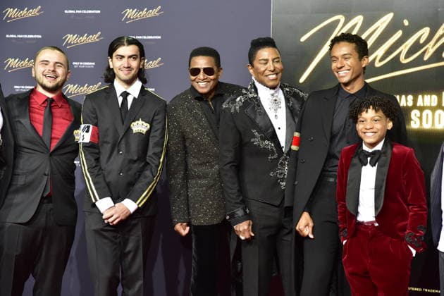 MICHAEL INTERNATIONALE PREMIERE IN BERLIN Bigi Jackson, Prince Jackson, Marlon Jackson, jacki Jackson, Jermain Jackson, als Gast der kleine jackson Ankunft, roter Teppich zum PhotoCall im Rahmen der Intgernationalen Premiere von Global Fan Celebrartion MICHAEL in Berlin am 10.04.2026