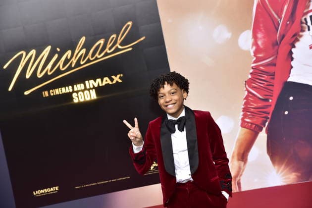 MICHAEL INTERNATIONALE PREMIERE IN BERLIN Gast der junge MICHAEL JACKSON Ankunft, roter Teppich zum PhotoCall im Rahmen der Intgernationalen Premiere von Global Fan Celebrartion MICHAEL in Berlin am 10.04.2026