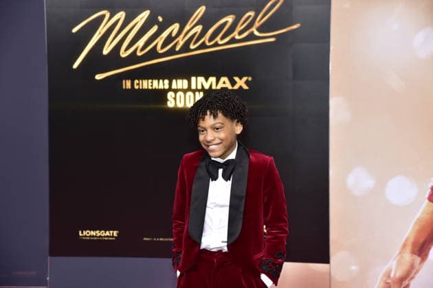 MICHAEL INTERNATIONALE PREMIERE IN BERLIN Gast der junge MICHAEL JACKSON Ankunft, roter Teppich zum PhotoCall im Rahmen der Intgernationalen Premiere von Global Fan Celebrartion MICHAEL in Berlin am 10.04.2026