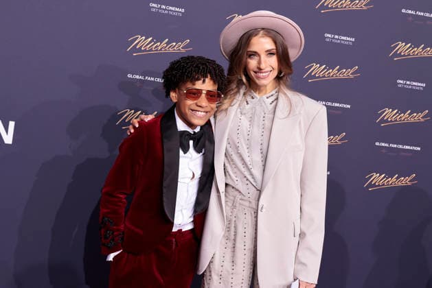 Juliano Krue Valdi und Cathy Hummels bei der Michael Film Premiere am 11.04.2026 in Berlin Michael Filmpremiere in Berlin