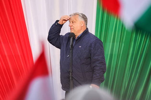 HUNGARY, SZEKESFEHERVA - APRIL 10, 2026: Hungarian Prime Minister Viktor Orban speaks during an election rally. Hungary is to hold parliamentary elections on 12 April 2026. Alexander Ryumin TASS  91116134