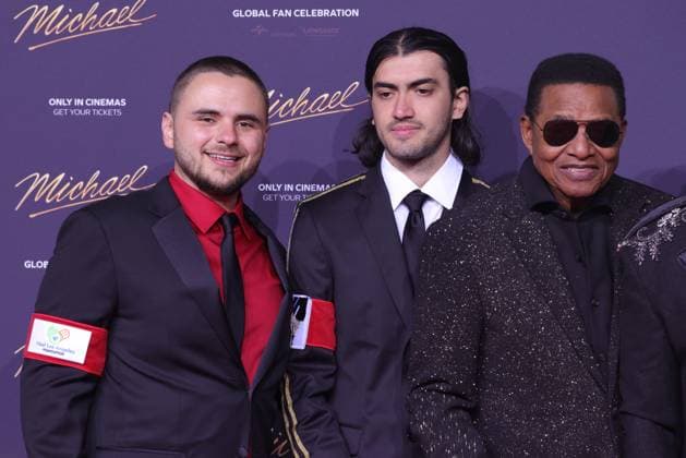 Michael Prince Michael Jackson, Bigi Jackson, Jackie Jackson Filmpremiere zu Michael auf dem Uber Platz Berlin Datum: 10.04.2026 Copyright: xEventpress Kratschx