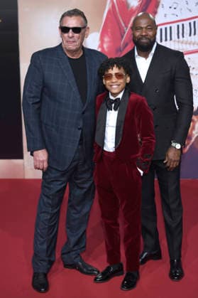 Graham King, Juliano Krue Valdi und Antoine Fuqua bei der Premiere des Kinofilms Michael in der Uber Eats Music Hall. Berlin, 10.04.2026