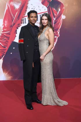 Jaafar Jackson und Maddie Simpson bei der Premiere des Kinofilms Michael in der Uber Eats Music Hall. Berlin, 10.04.2026