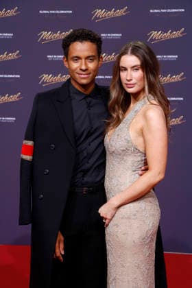 Michael , Weltpremiere auf dem Uber Platz, Berlin, 10.04.2026 Jaafar Jackson und seine Partnerin Maddie Simpson bei der Weltpremiere des Kinofilms Michael auf dem Uber Platz in Berlin am 10.04.2026 Berlin Uber Platz Copyright: xAnitaxBuggex