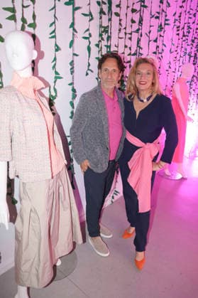 Falk-Willy Wild und Anja Gockel bei der Anja Gockel Fashion Show Frisches für die Sinne im Showroom Paris 44 by Anja Gockel. Berlin, 10.04.2026