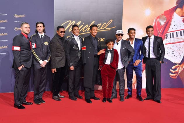 Bigi Jackson, Prince Jackson, Jackie Jackson, Jermaine Jackson, Marlon Jackson und Gäste bei der Internationalen Premiere im Rahmen der Global Fan Celebration zu MICHAEL in Berlin am 10.04.2026