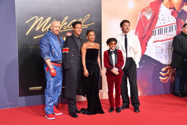 KeiLyn Durrel Jones, Jaafar Jackson, Nia Long, Juliano Valdi und Miles Teller bei der Internationalen Premiere im Rahmen der Global Fan Celebration zu MICHAEL in Berlin am 10.04.2026